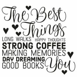The Best Things Word Art Wall Art