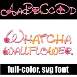 Whatcha Wallflower Color Font