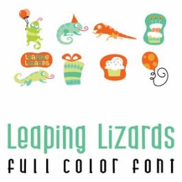 Leaping Lizards Full Color Font