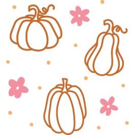 Pumpkin Flower Pattern