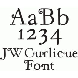 jw curlicue font