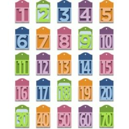 pocket tags - numbers set|63599