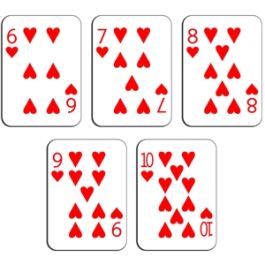 playing cards - hearts 6-10