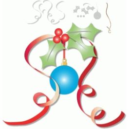 christmas holly ornament