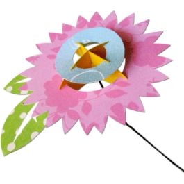 3D flower with leaves