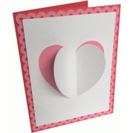 large heart pop out card