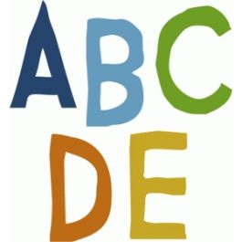poster title alphabet a-e
