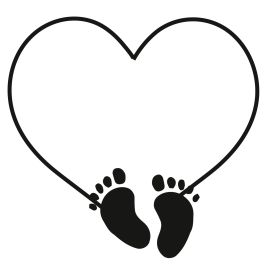 Footprints Heart Frame