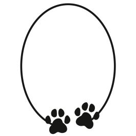 Paw Prints Oval Frame