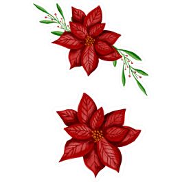 Poinsettia Group - Holly Leaves Christmas Joy - Print and Cut|D-1245633