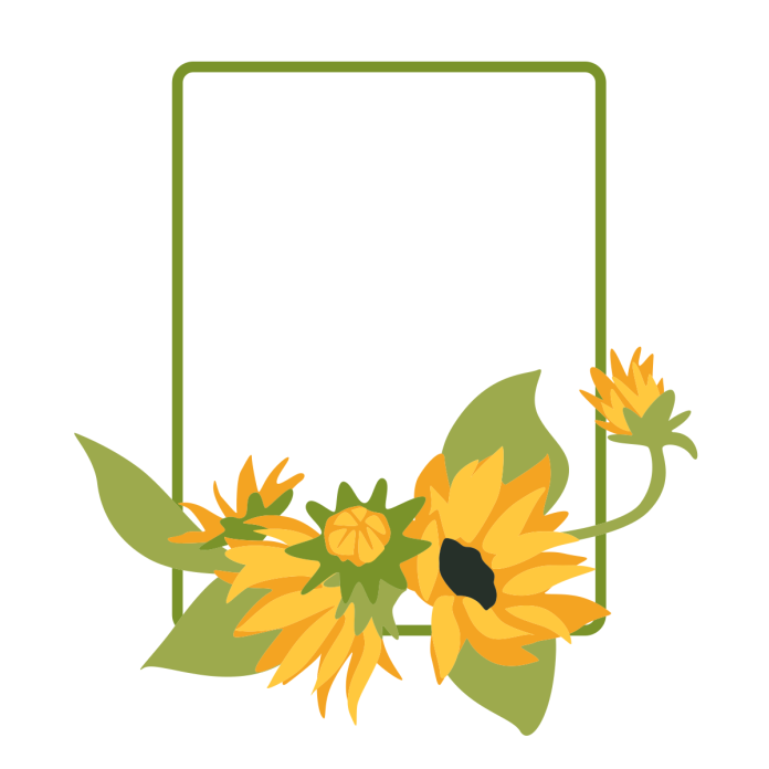 Sunflower Square Frame