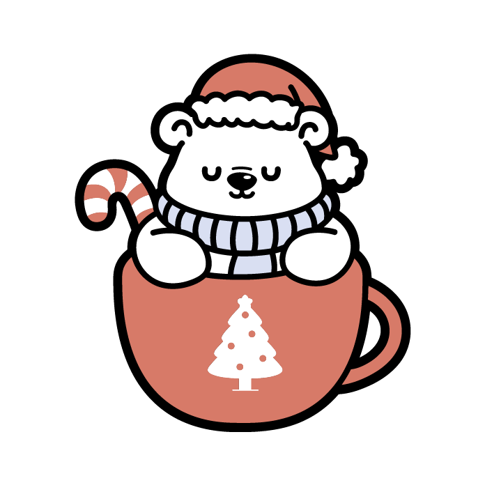 cute christmas bear in a mug D 1232637