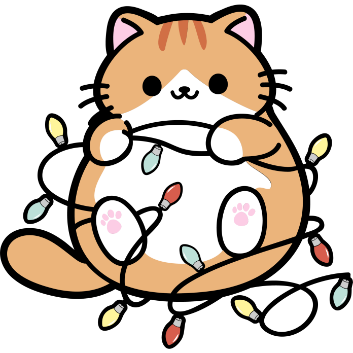 Cat tangled in christmas lights discount
