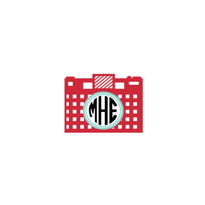 checkered camera monogram frame