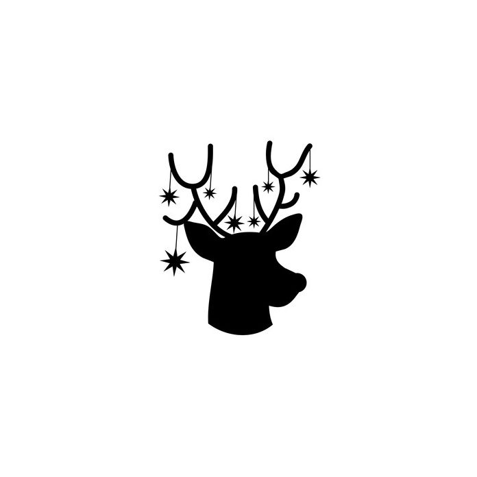 christmas reindeer silhouette