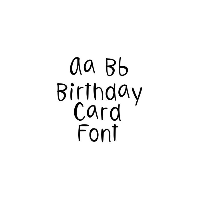 birthday card font