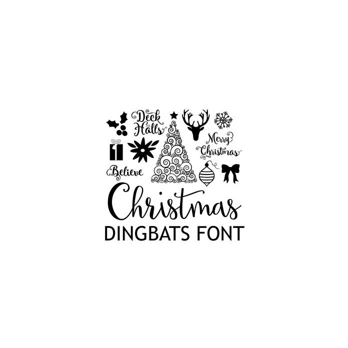 christmas dingbats font