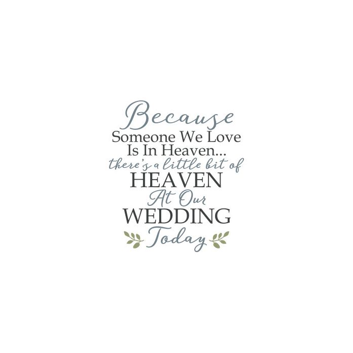 a little bit of heaven on our wedding day