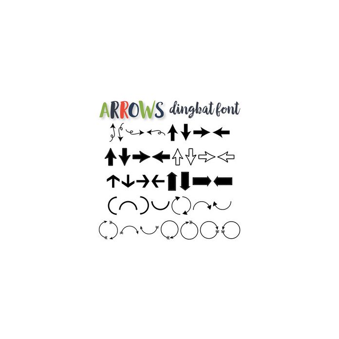 arrows dingbat font