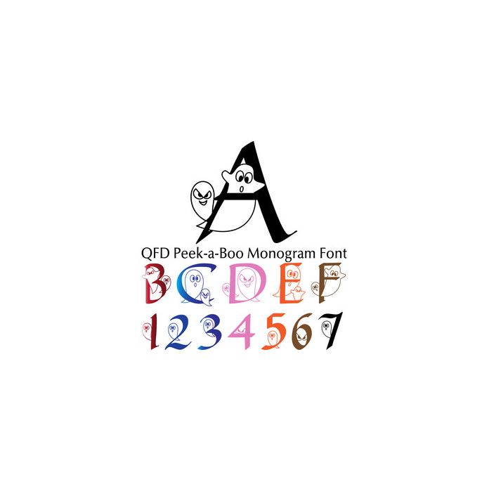 qfd peek-a-boo monogram font