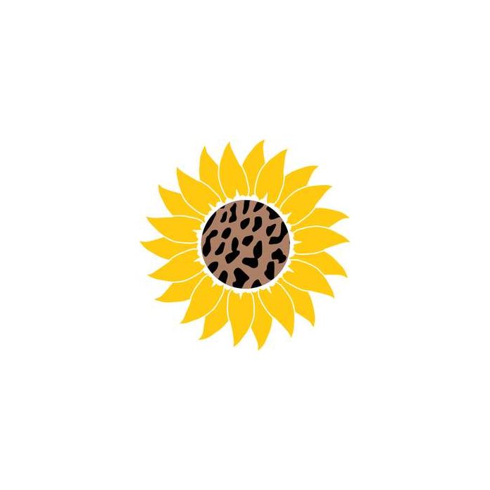 leopard print sunflower