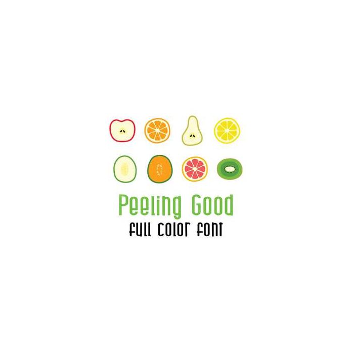 peeling good full color font