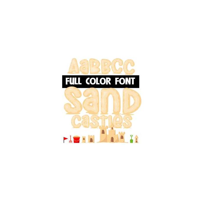 sand castles color font