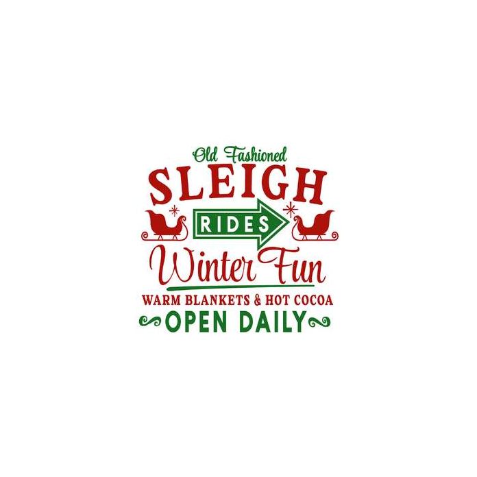retro sleigh ride sign