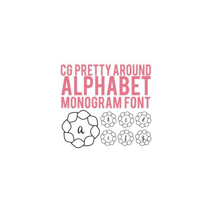 cg pretty around alphabet monogram