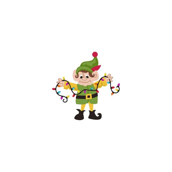 christmas elf with lights