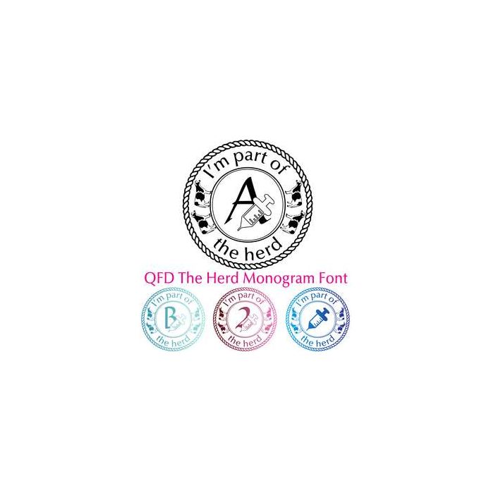 qfd the herd monogram font
