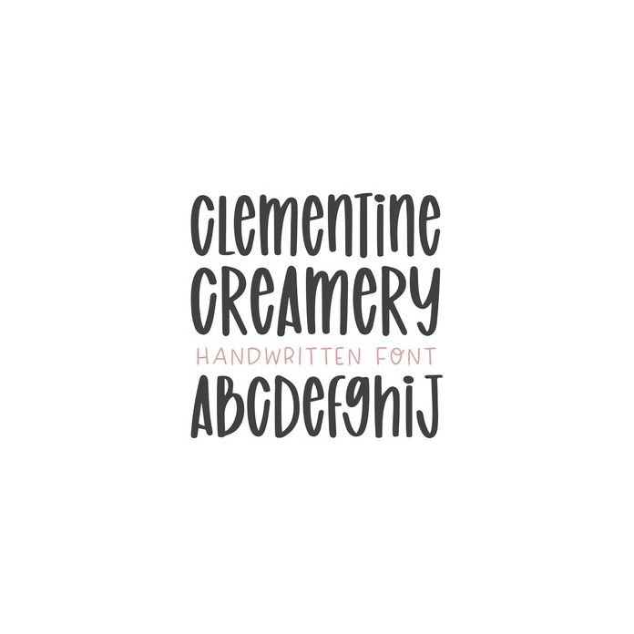 clementine creamery brush font
