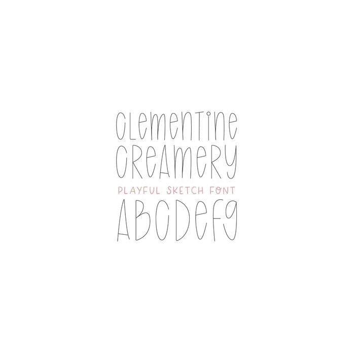 BFC Clementine Creamery Sketch Font