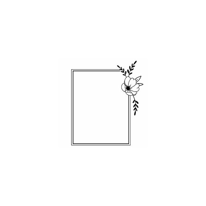Rectangle Floral Frame