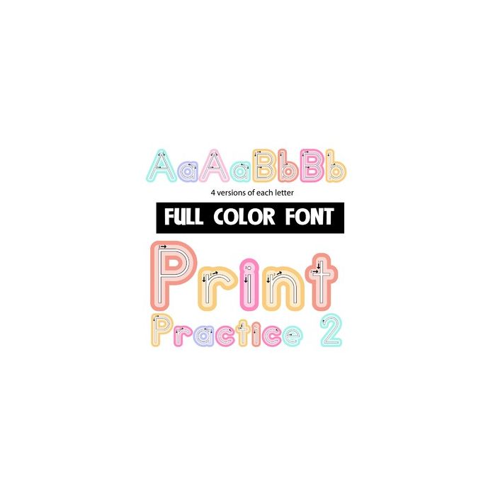 Print Practice 2 Color Font