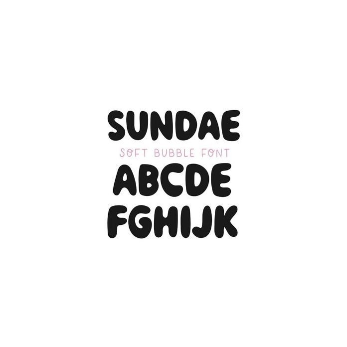 BFC Sundae Bubble Soft Retro Font