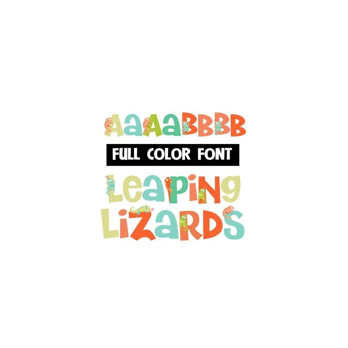 Leaping Lizards Color Font