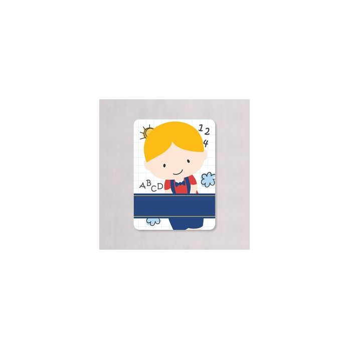 SCHOOL SUPPLIES LABELS BLUE BLONDE HAIR