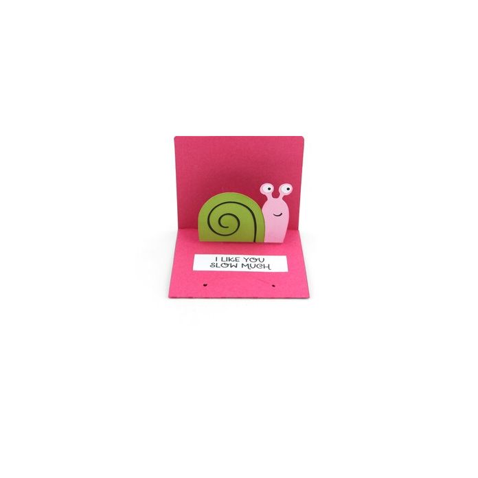 3x3 Valentine Pop Up Card Snail