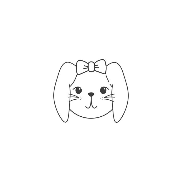 Lop Eared Bunny With Hair Bow