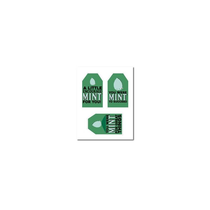 Encourage-Mint Tag Sticker Sheet