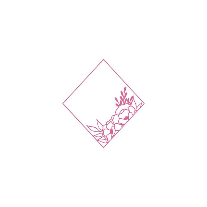 floral diamond frame