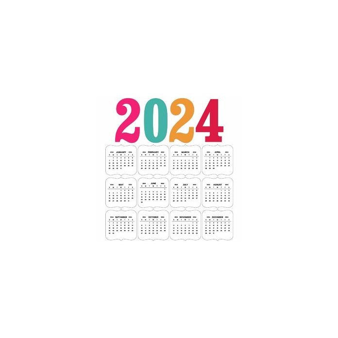 2024 Calendar Print & Cut