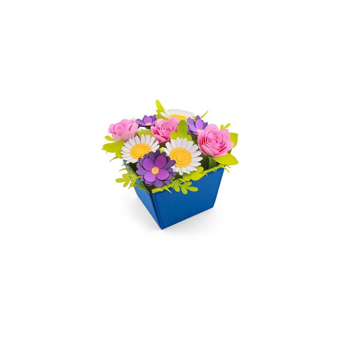 3D Flower Pot Bouquet