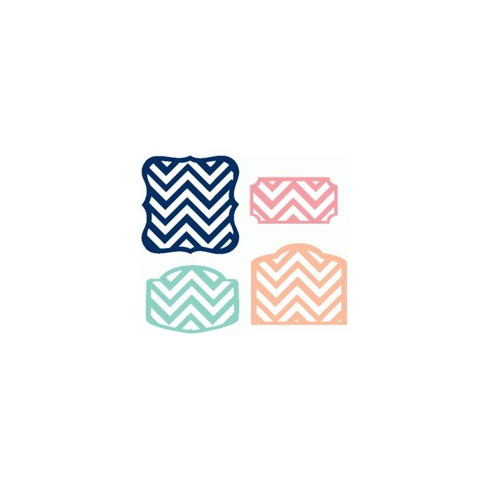 Chevron Label set of 4 chevron labels