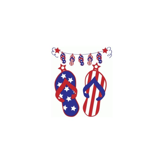 patriotic flip flop bunting