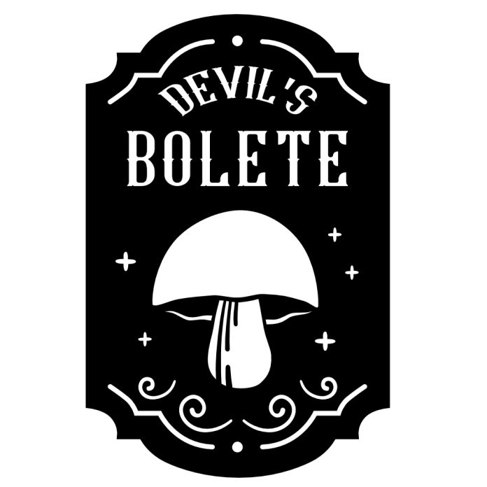 devil's bolete mushroom labelD1228986