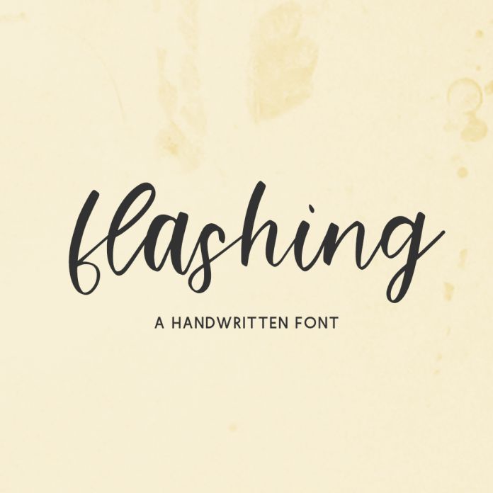 Flashing Script Font|D-376816