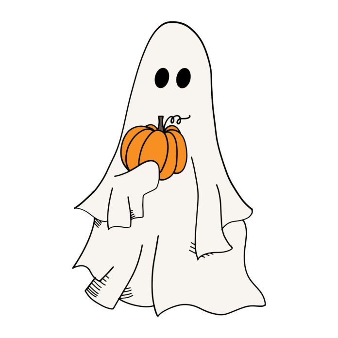 Ghost with Pumpkin SVG