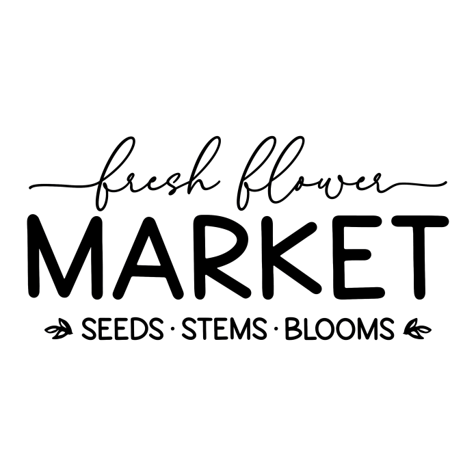 fresh flower market seeds stems and blooms